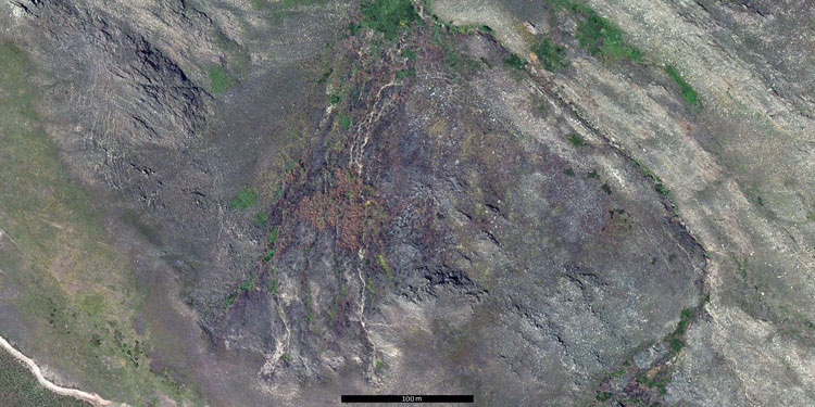Área incendiada en la Serra de Queixa (Orense)