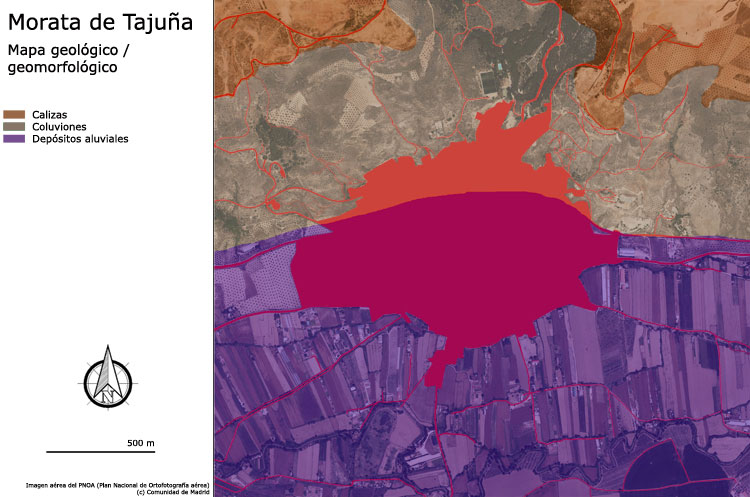 Mapa geologico y geomorfológico de Morata de Tajuña