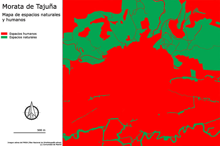 Mapa de elementos naturales y humanos